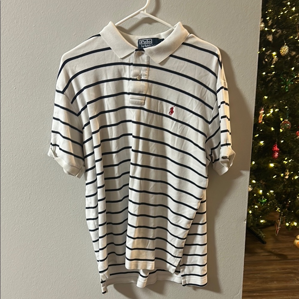 Polo by Ralph Lauren Men's White Striped Shirt